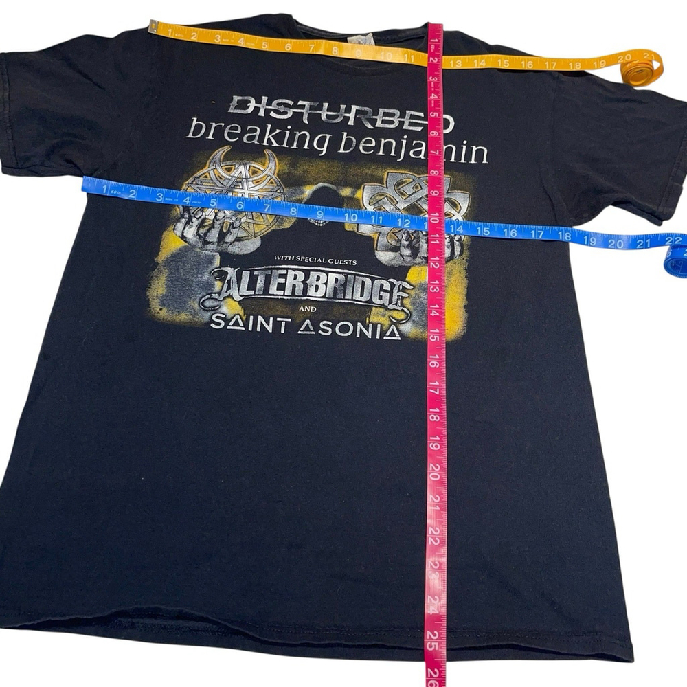 Disturbed & Breaking Benjamin 2016 Tour Graphic Tshirt Black Size Medium EUC - Picture 3 of 9